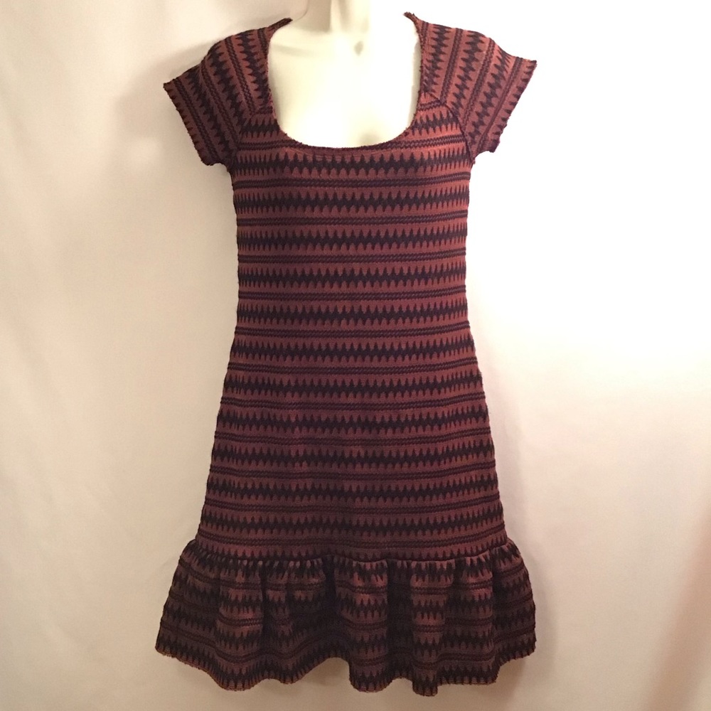 Free People Earth Tone Mini Dress